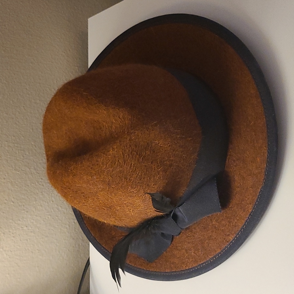 Designer Marla Deann Cook woolen hat. I'm drawing a blank on what it's called
